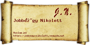 Jobbágy Nikolett névjegykártya